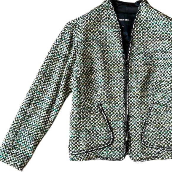 Lafayette 148 new york green tweed blazer jacket - Picture 3 of 9